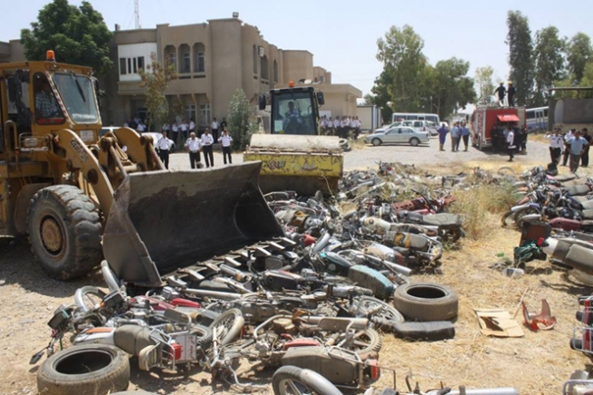  لە گەرمیان 150 ماتۆرسکیل لەناو بران 